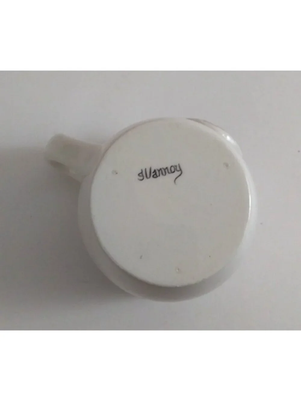 Vintage Svannoy 3D English Bulldog White Novelty Coffee Cup